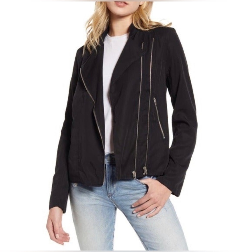 Blank NYC Blackout Woven Moto Jacket